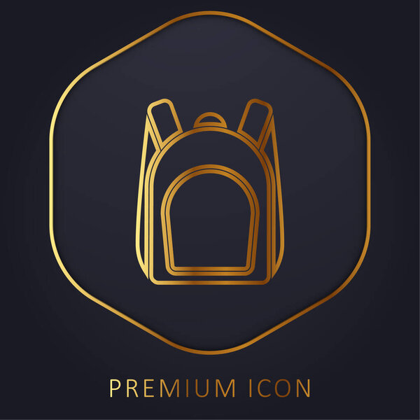Сумка золотой линии премиум логотип или значок