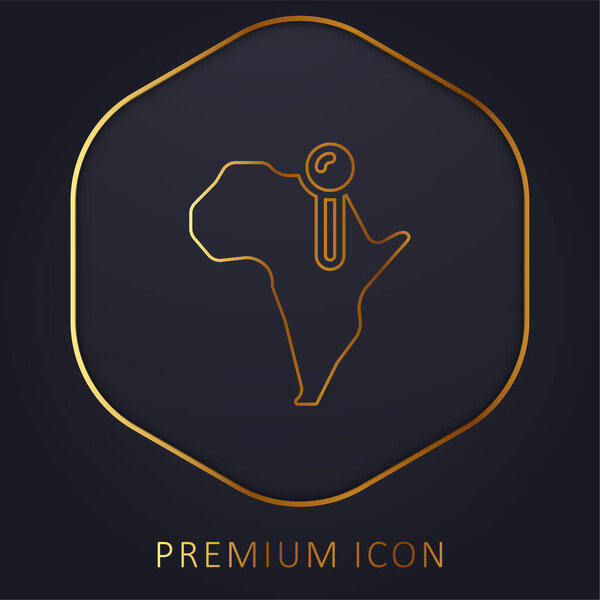 Золотая линия Африки премиум логотип или значок