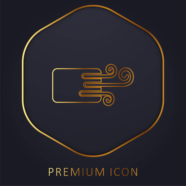 Air Conditioner Sign golden line premium logo or icon