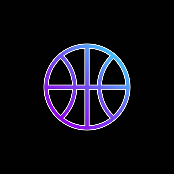 Basketball Blue Gradient Vector Icon — Stock Vector