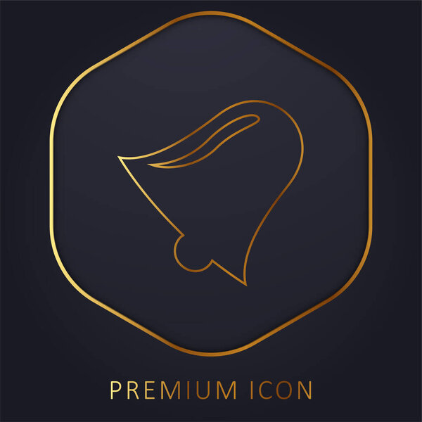 Bell golden line premium logo or icon
