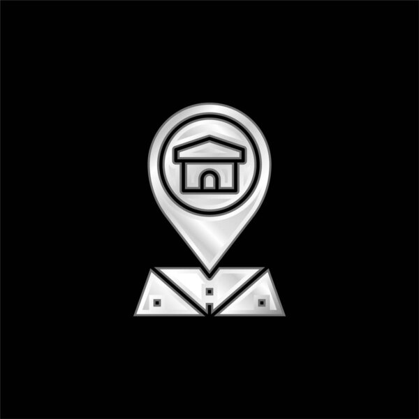 Адресная серебряная металлическая икона