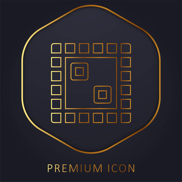Board Game golden line premium logo or icon
