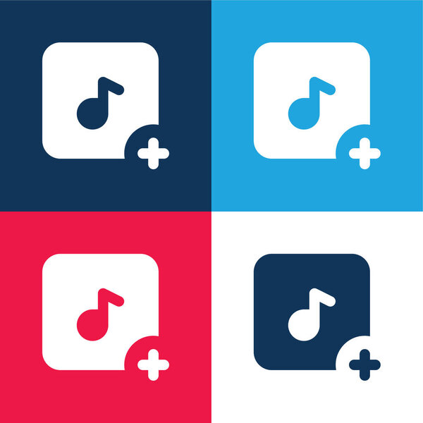 Добавить синий и красный четыре цвета минимальный набор значков