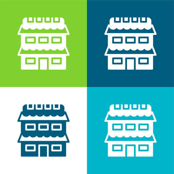 Квартира 4 цвета минимальный набор значков