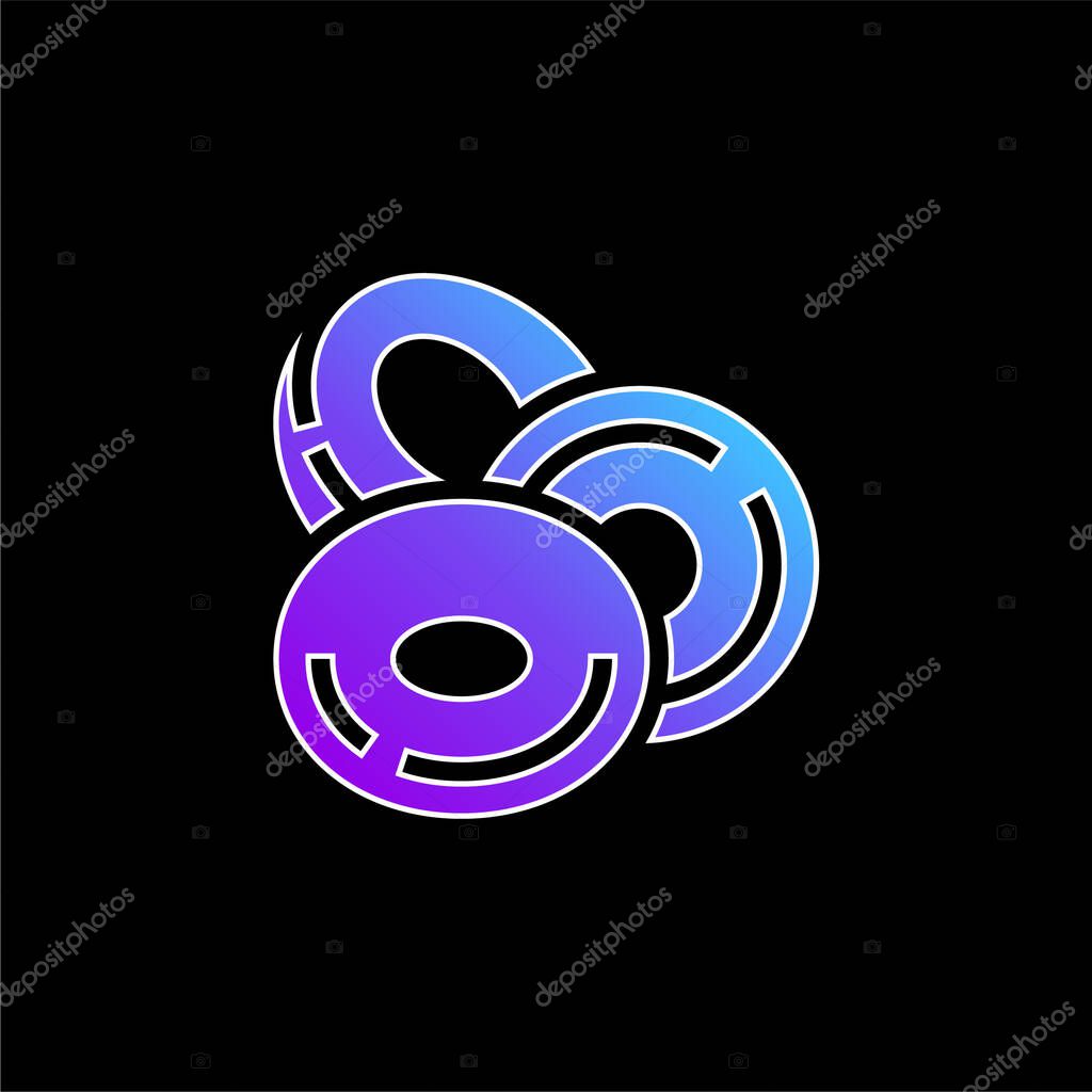 Blood Cells blue gradient vector icon