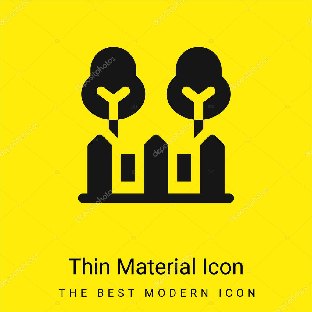 Backyard minimal bright yellow material icon