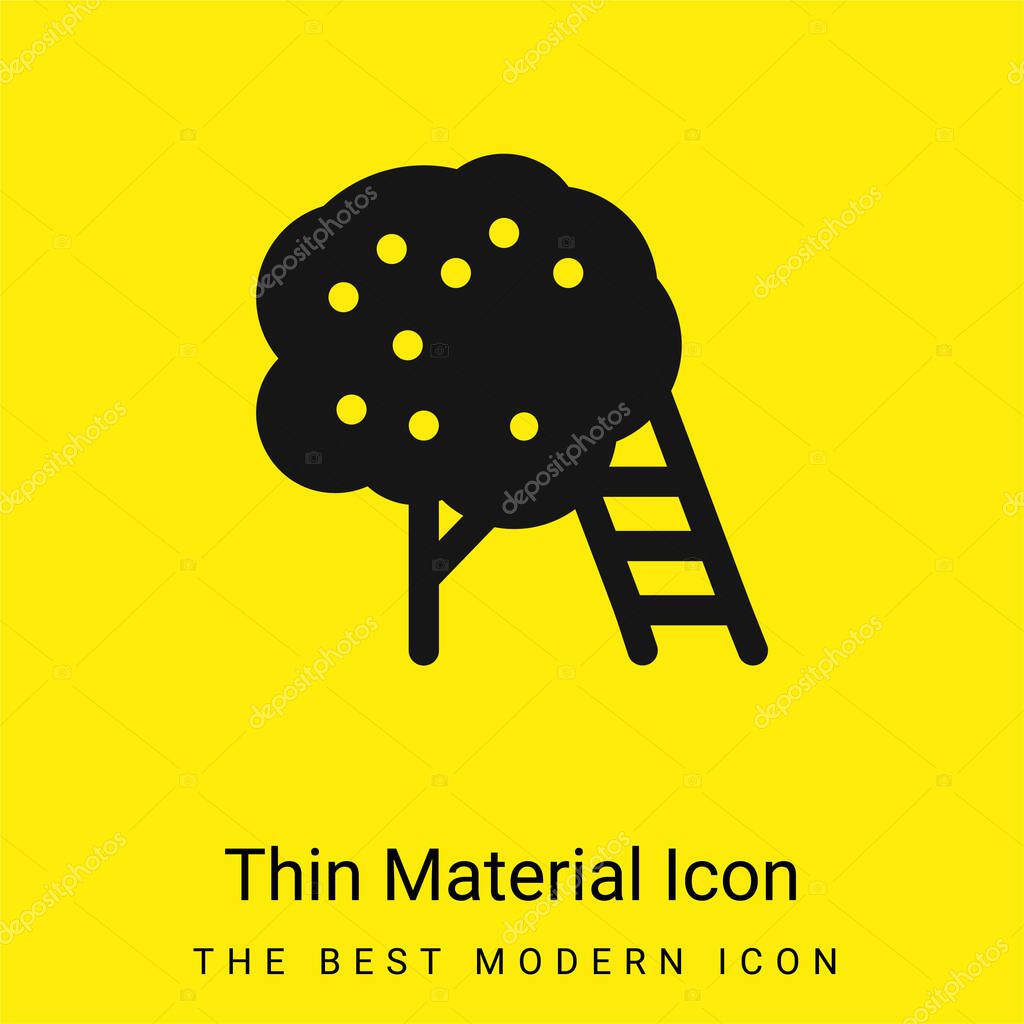 Apple Tree minimal bright yellow material icon