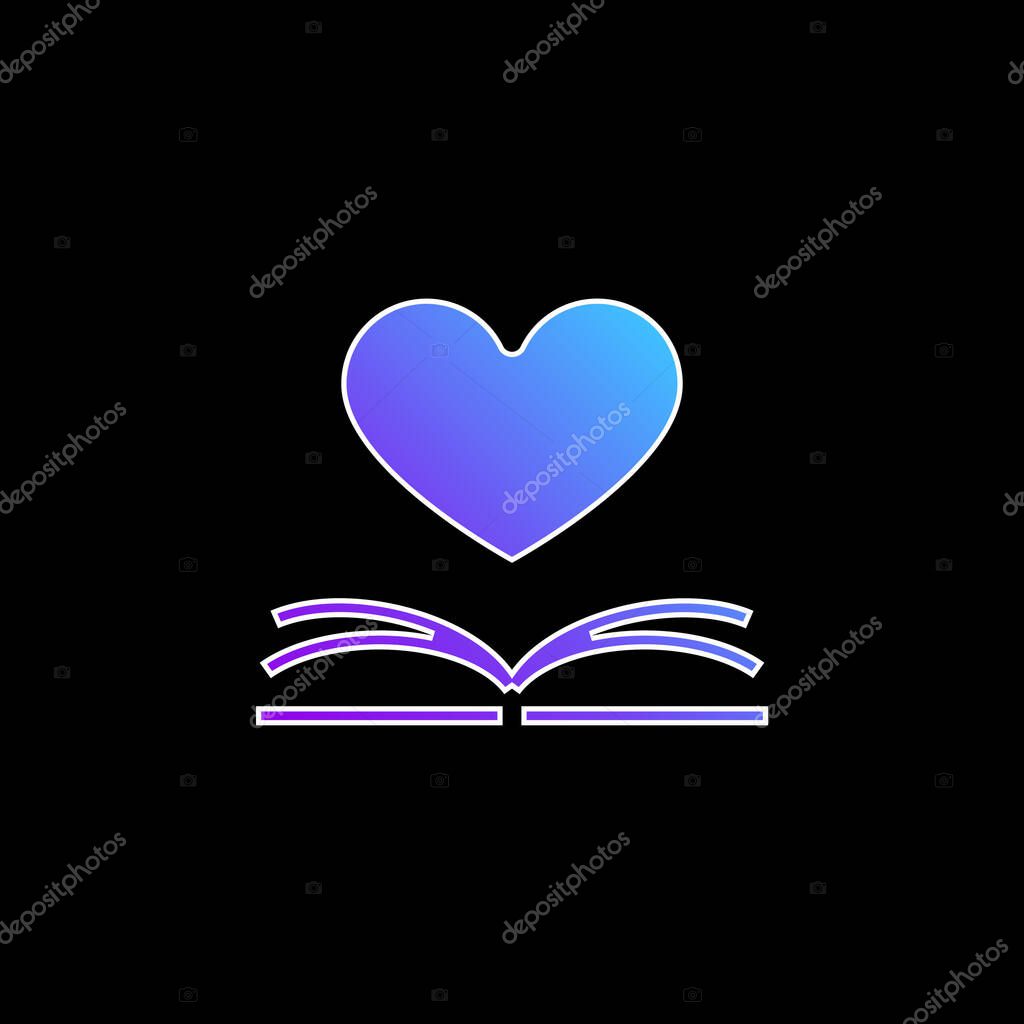 Book blue gradient vector icon