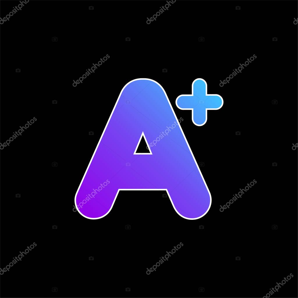 A+ Mark blue gradient vector icon