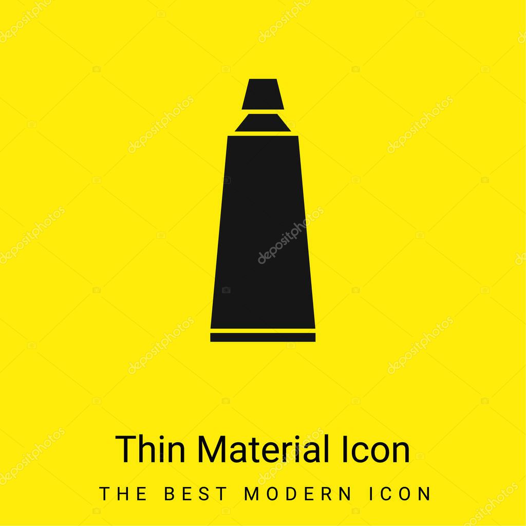 Bathroom Toothpaste Tube minimal bright yellow material icon