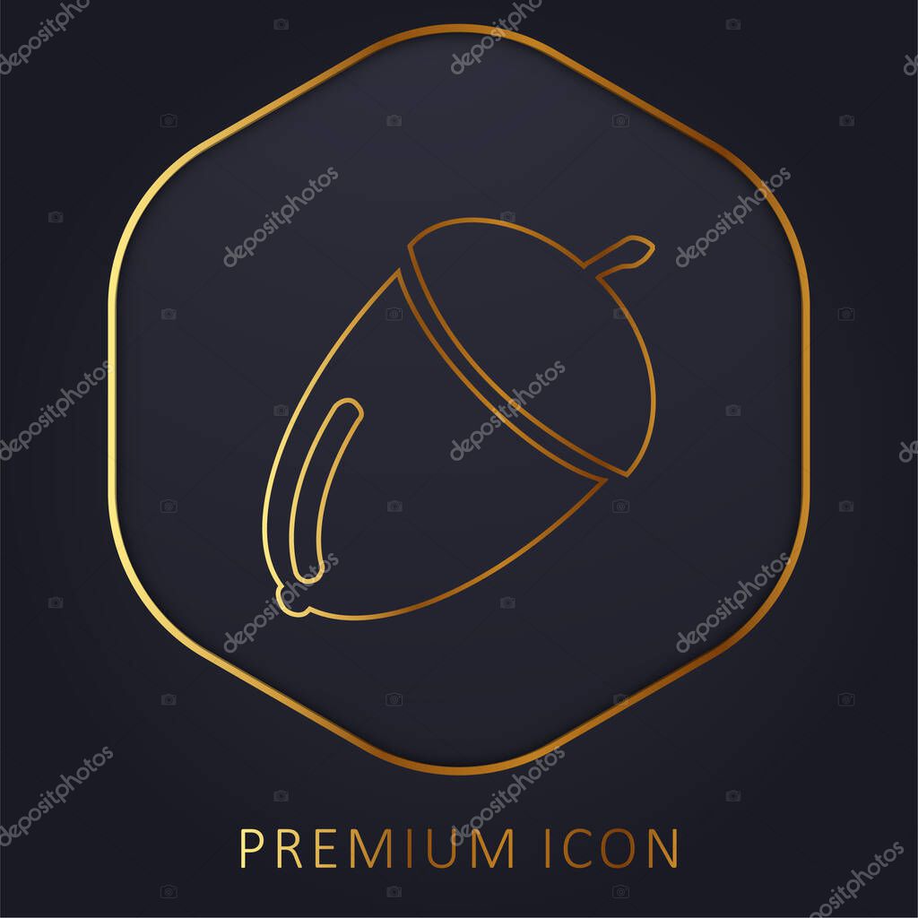 Acorn golden line premium logo or icon