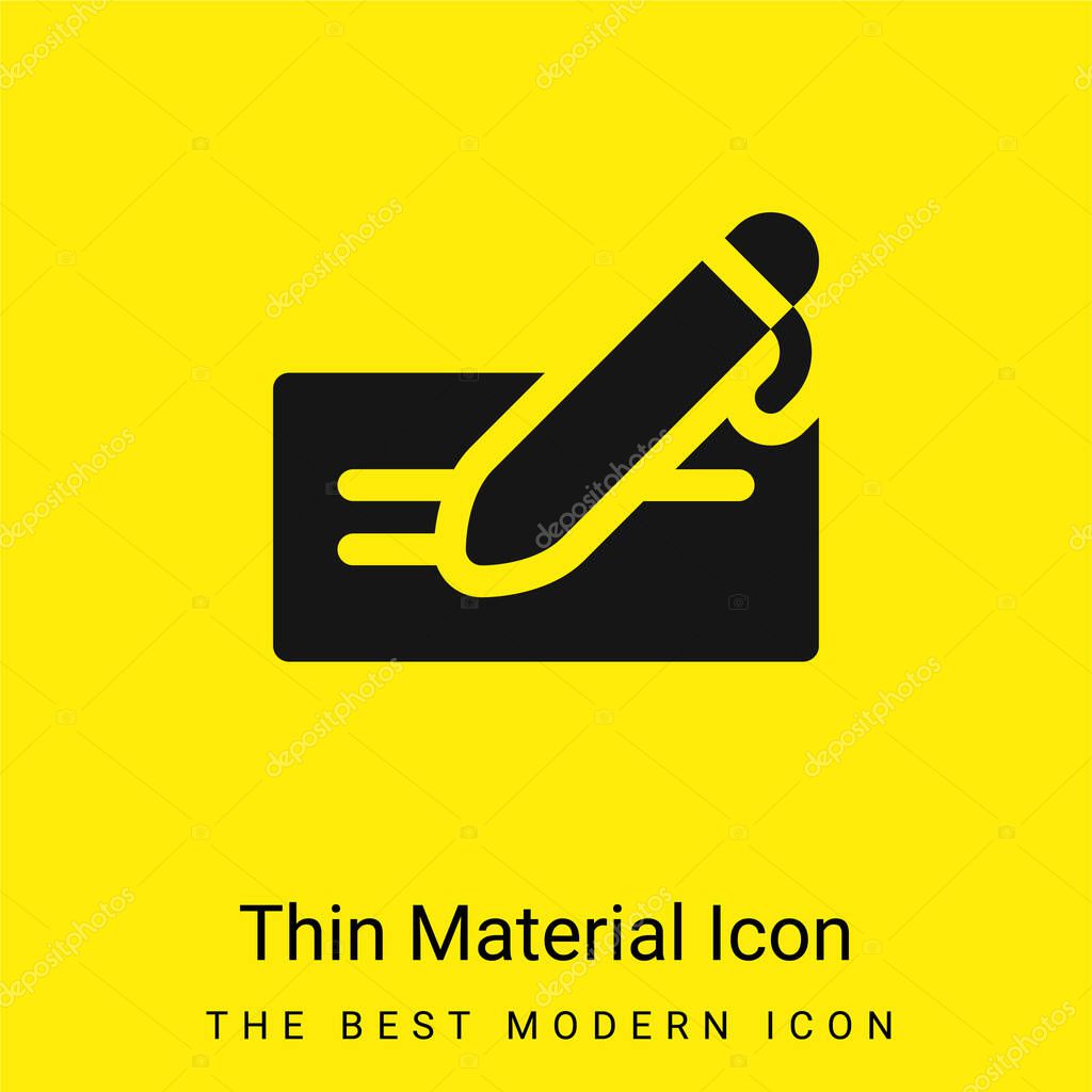 Agreement minimal bright yellow material icon