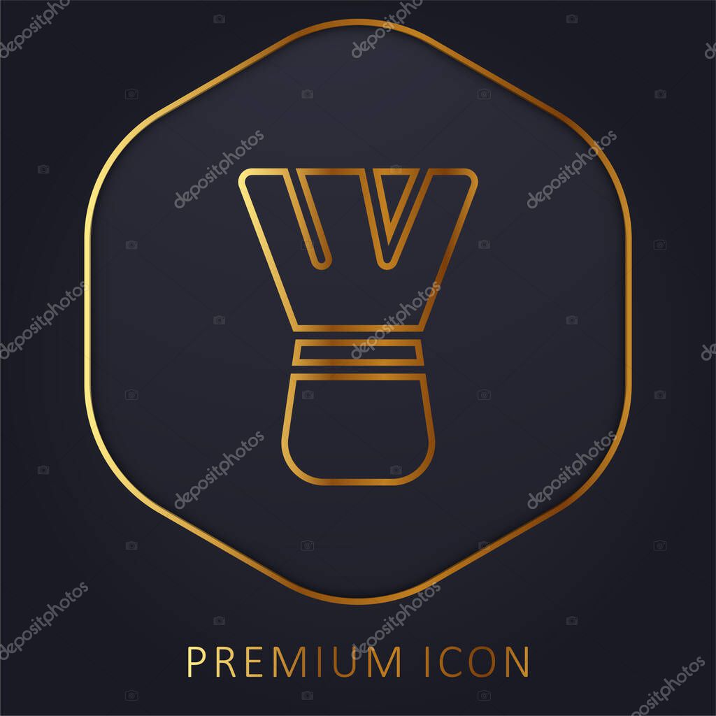 Beauty golden line premium logo or icon