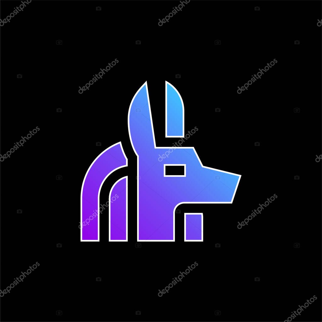 Anubis blue gradient vector icon
