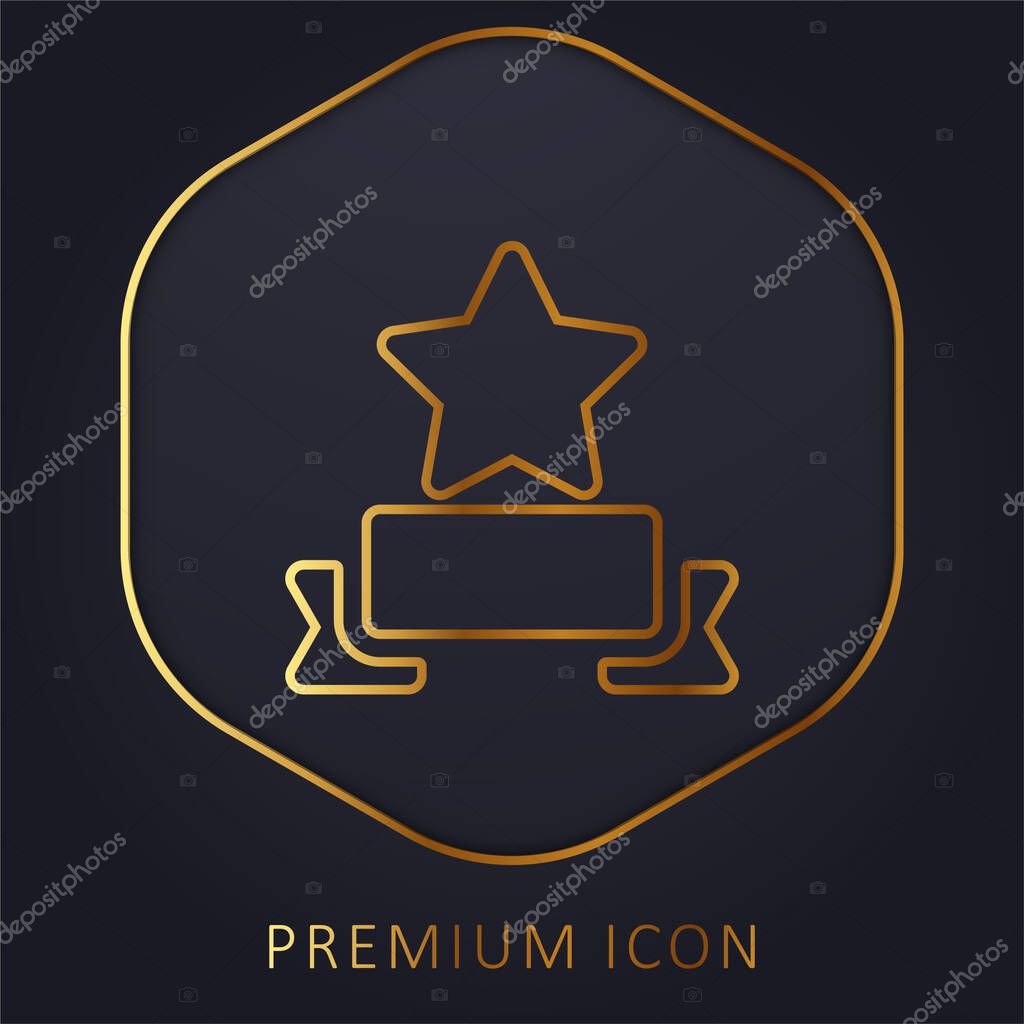 Award golden line premium logo or icon