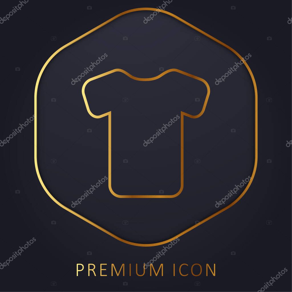 Black Shirt golden line premium logo or icon