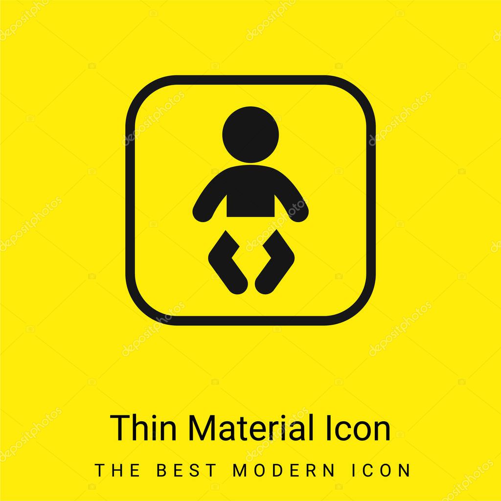 Baby Zone minimal bright yellow material icon