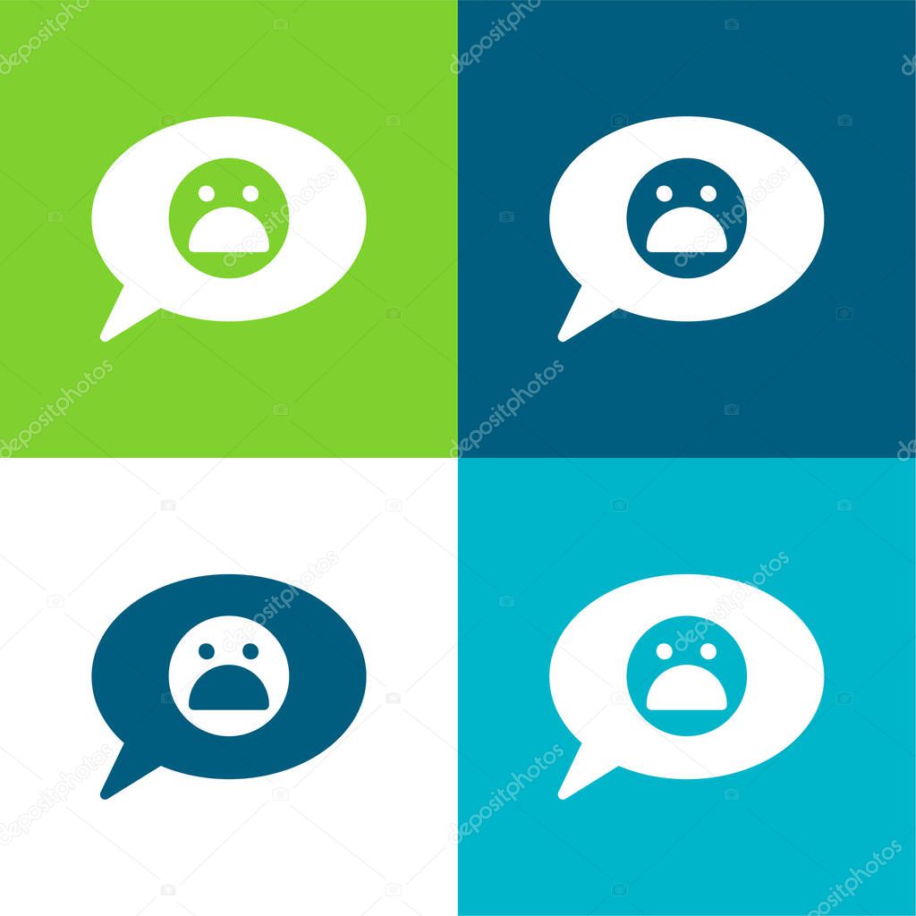 Bad Review Flat four color minimal icon set