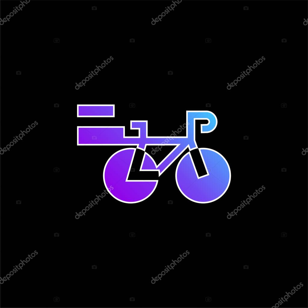 Bike blue gradient vector icon