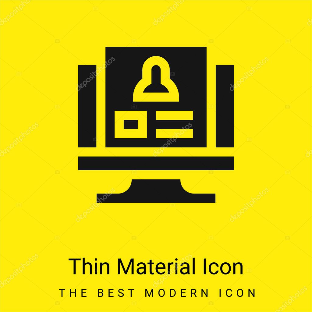 Background Check minimal bright yellow material icon