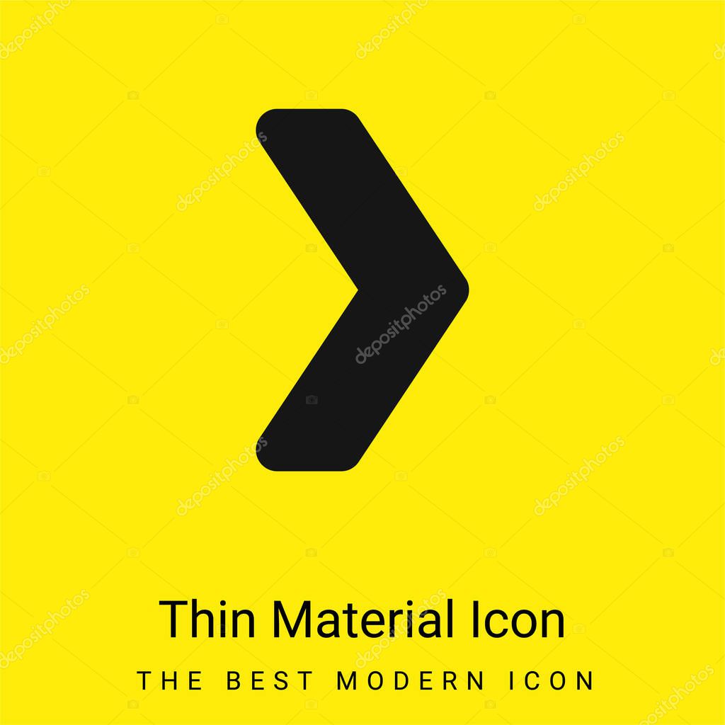 Arrow minimal bright yellow material icon