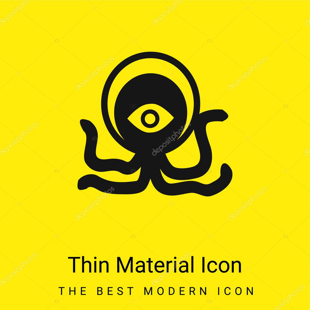Alien Creature minimal bright yellow material icon