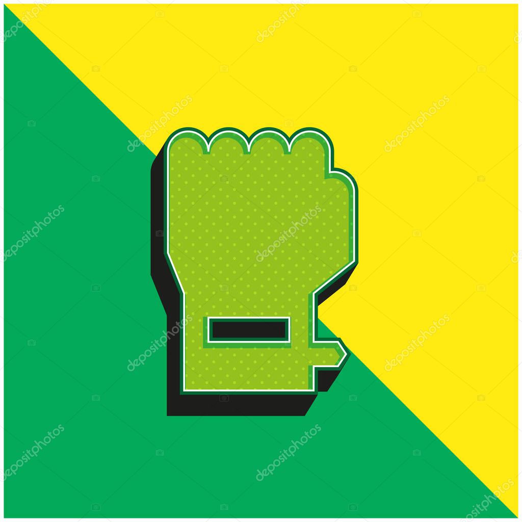 Bracelet Green and yellow modern 3d vector icon logo