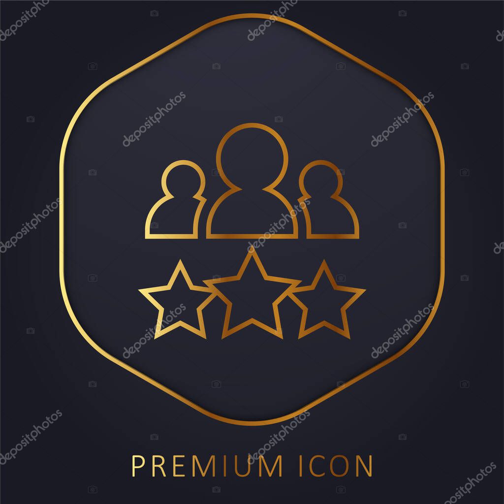 Best Employee golden line premium logo or icon