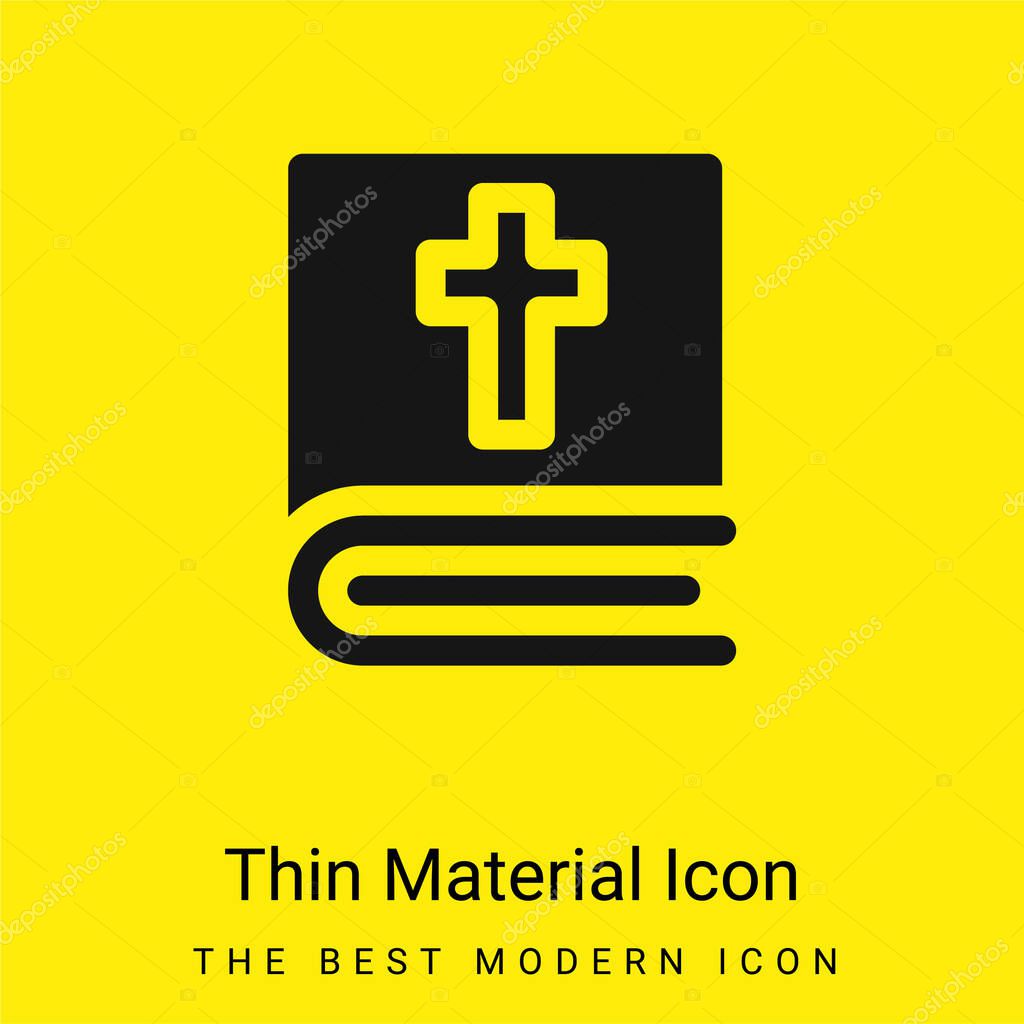 Bible minimal bright yellow material icon