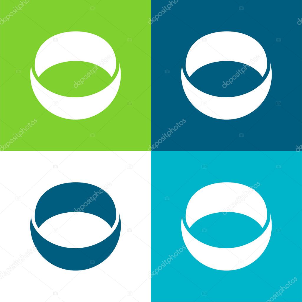 Ashley Madison Social Logo Flat four color minimal icon set