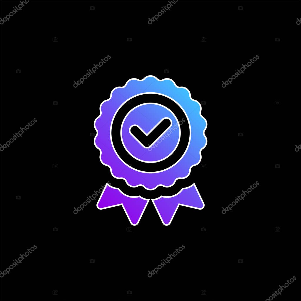 Badge blue gradient vector icon