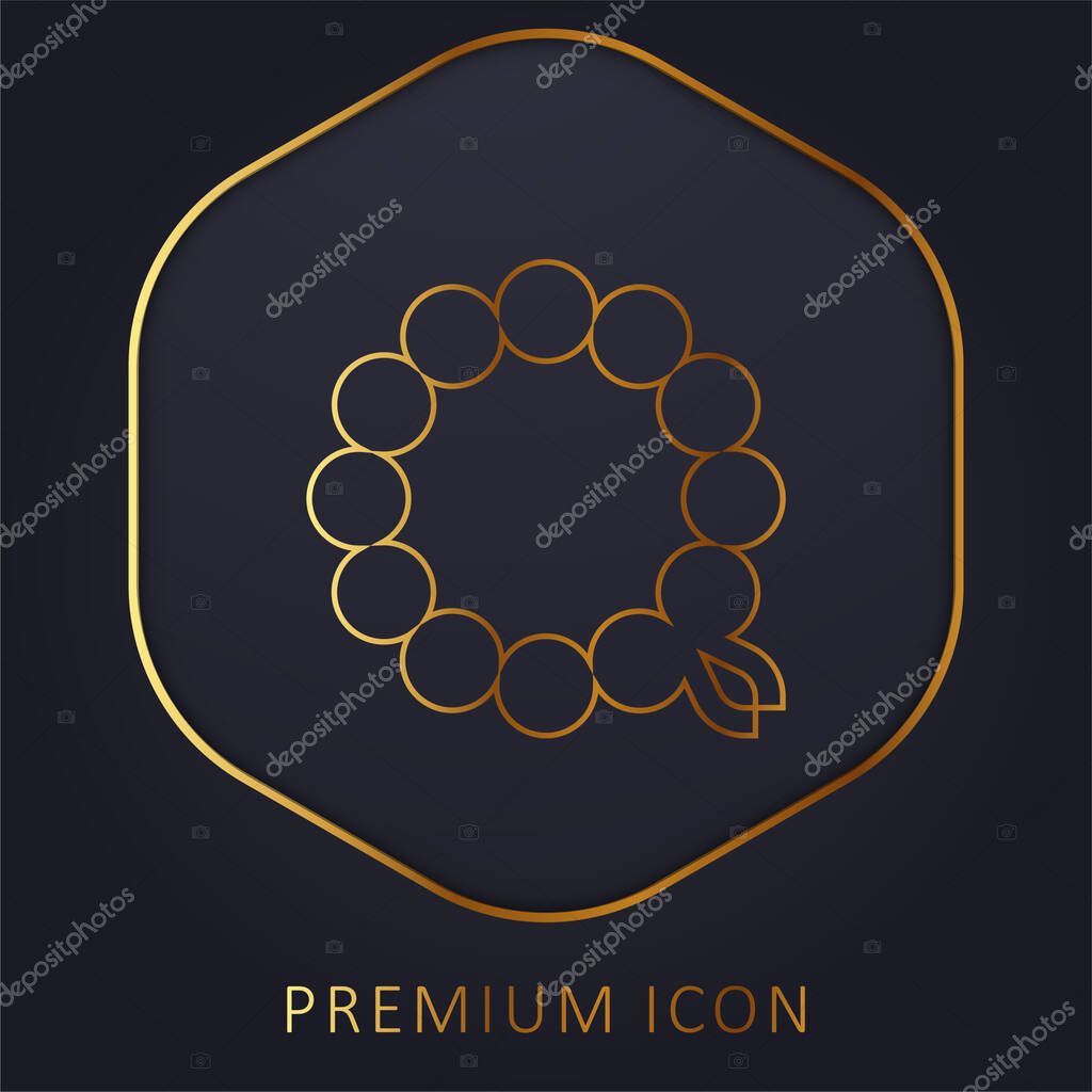 Bracelet golden line premium logo or icon