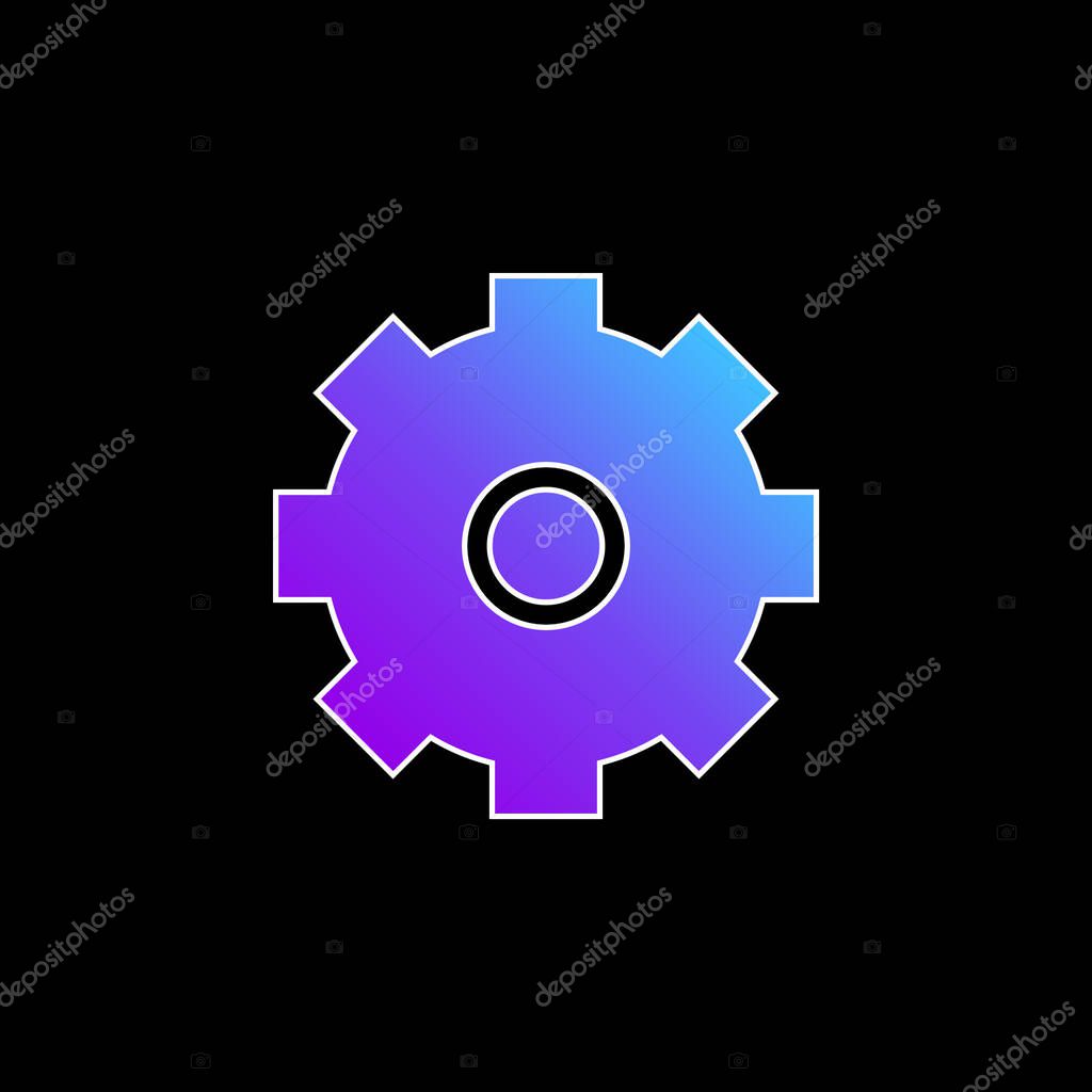 Big Cogwheel blue gradient vector icon