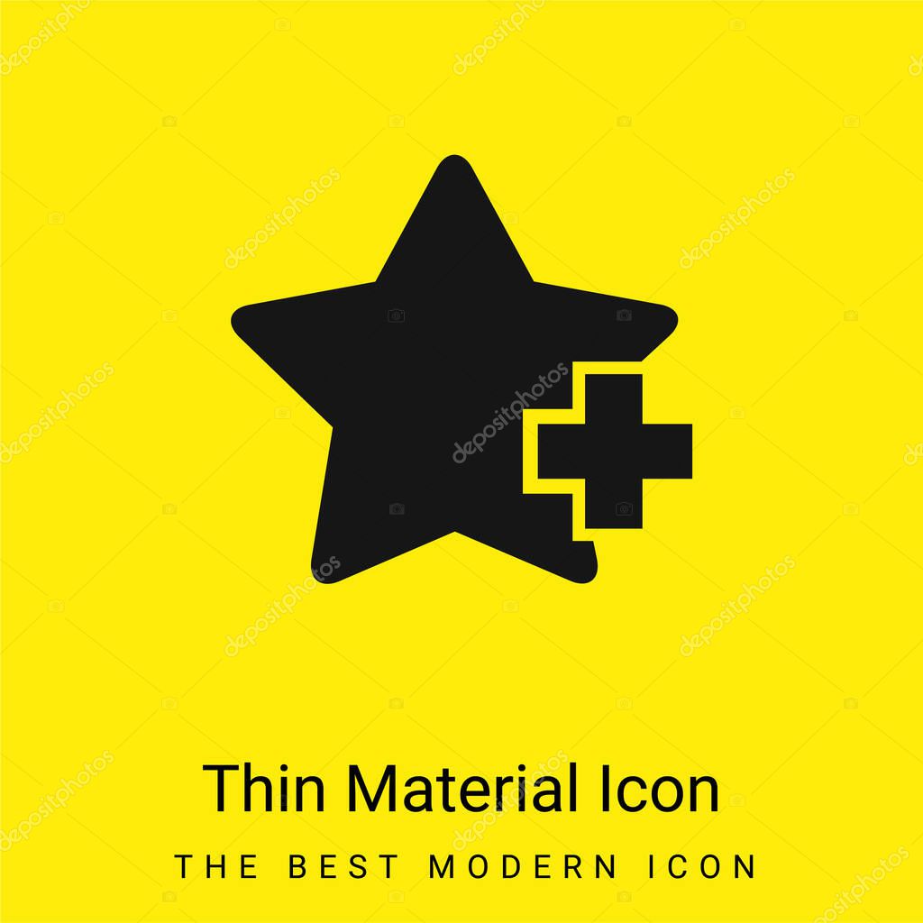 Add Favorite Star Interface Symbol minimal bright yellow material icon