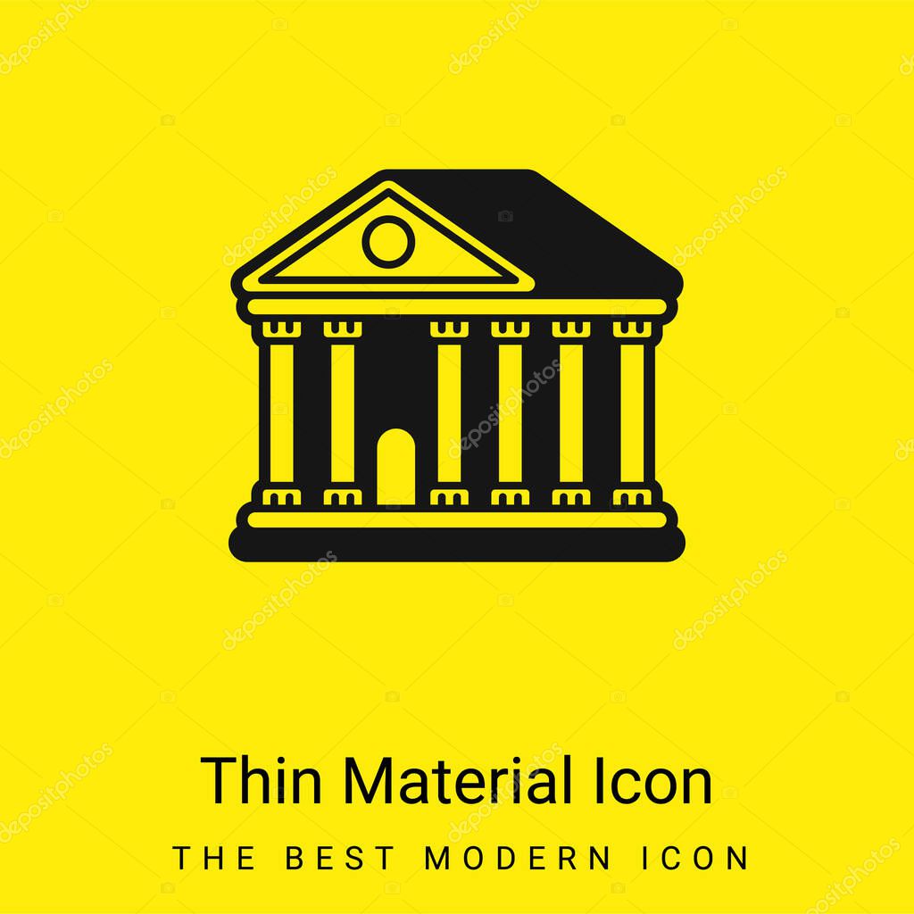 Bank minimal bright yellow material icon