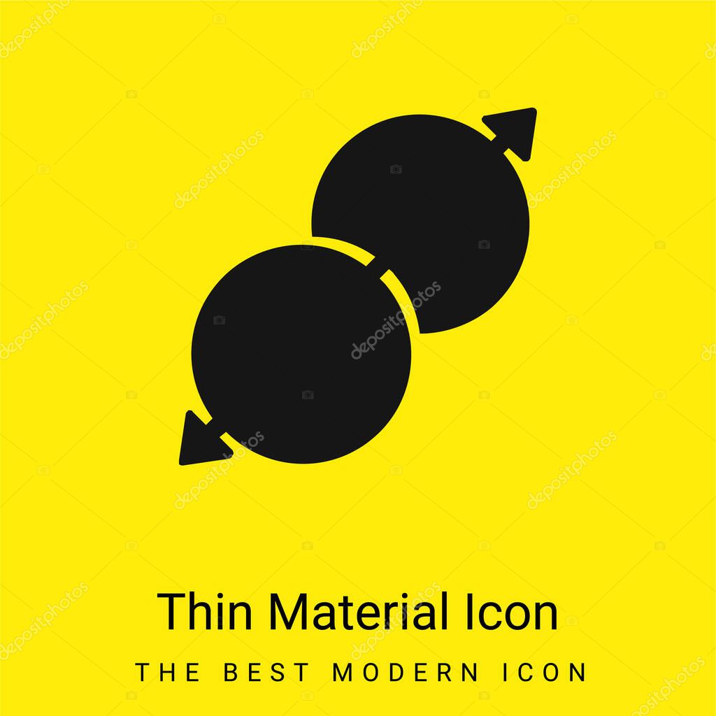 Arrow Localization minimal bright yellow material icon