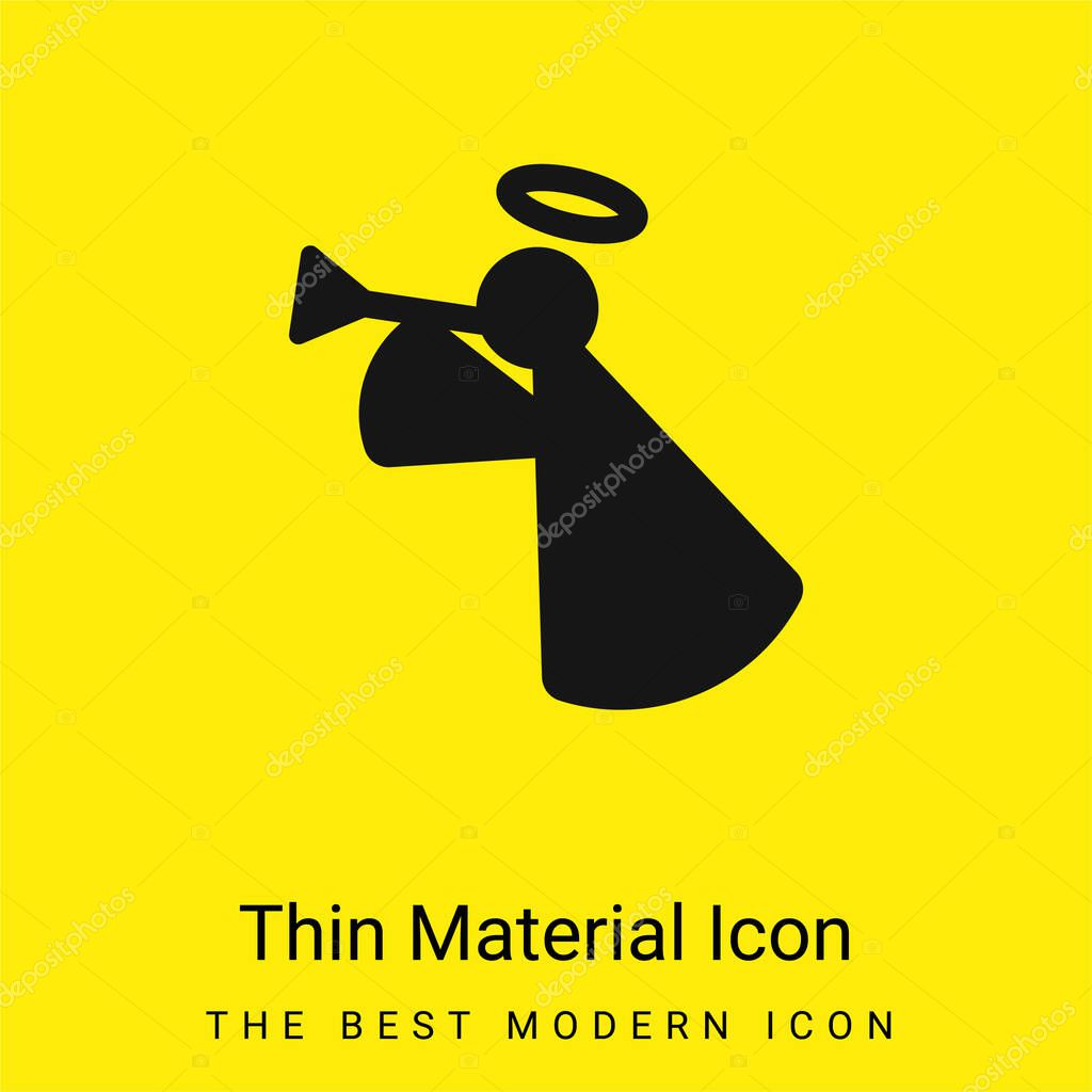 Angel minimal bright yellow material icon