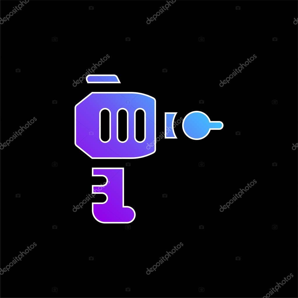 Blaster blue gradient vector icon