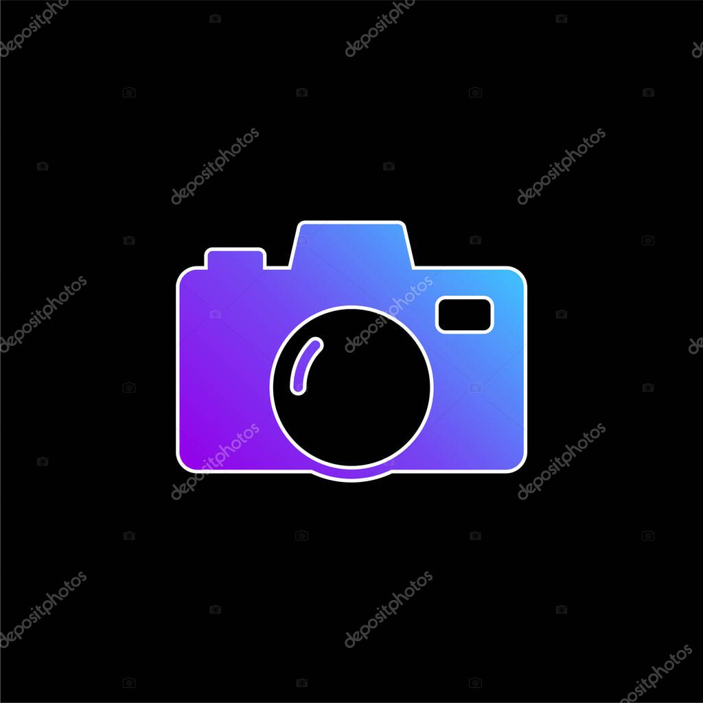 Big Camera blue gradient vector icon