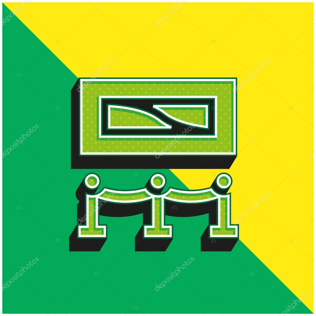 Art Green and yellow modern 3d vector icon logo