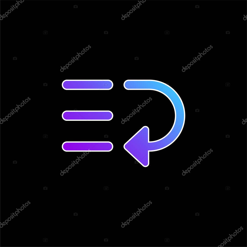 Bottom blue gradient vector icon