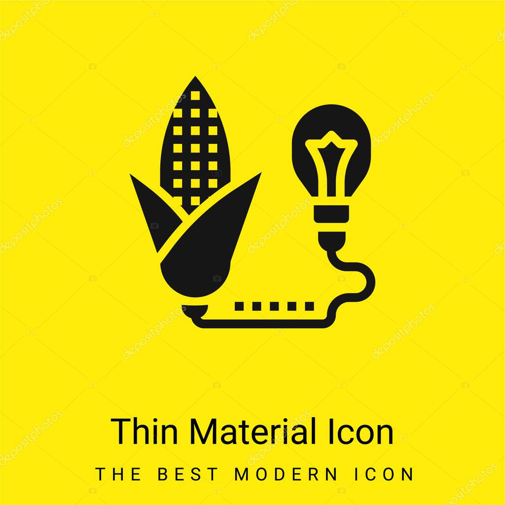 Biomass minimal bright yellow material icon