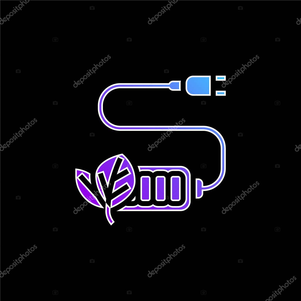 Battery Charge blue gradient vector icon