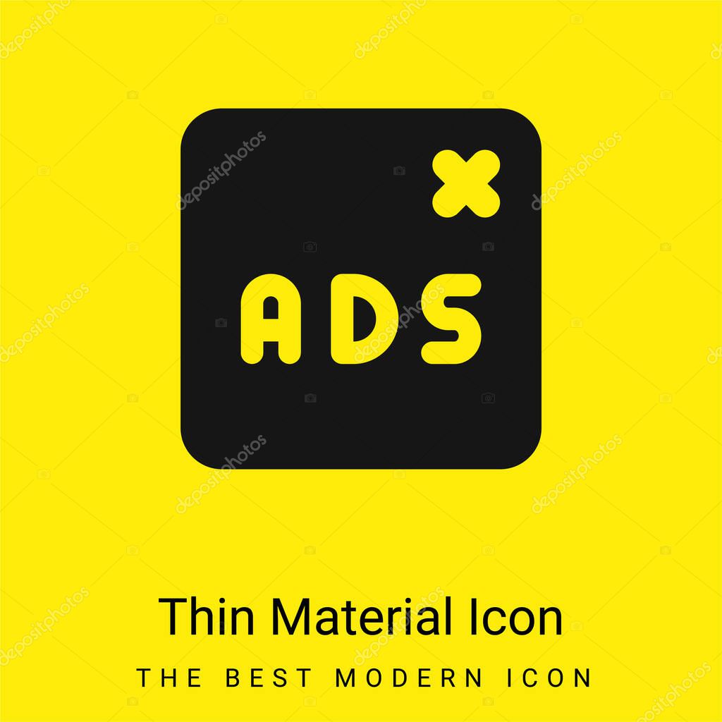 Blocked minimal bright yellow material icon