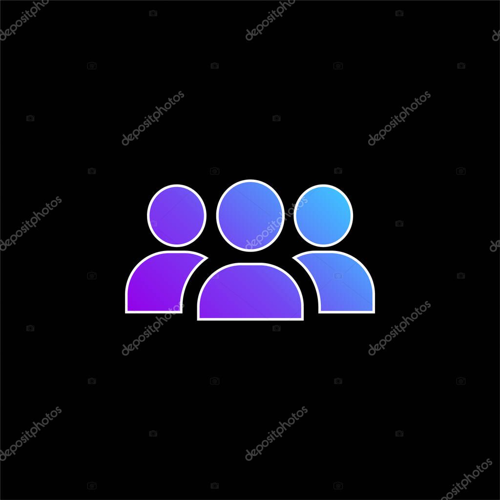 Audience blue gradient vector icon
