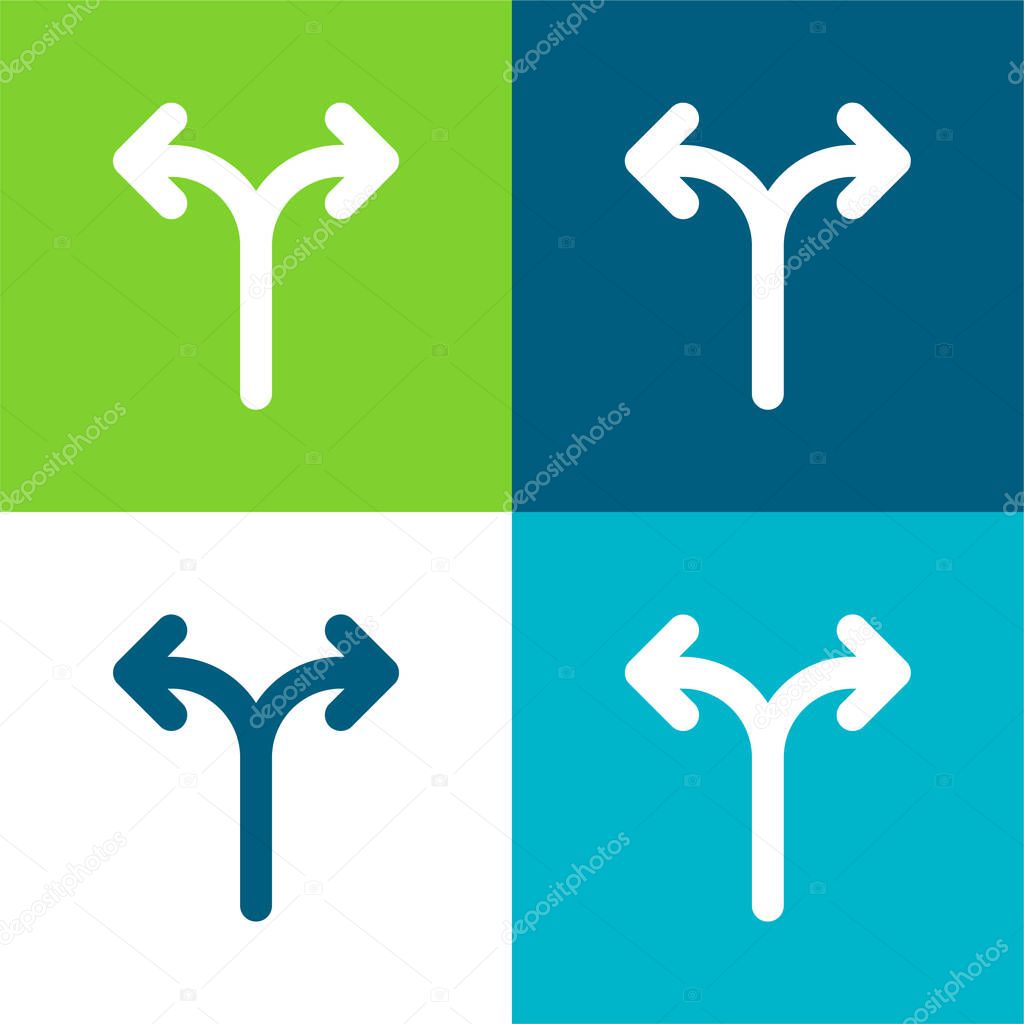 Alternate Flat four color minimal icon set