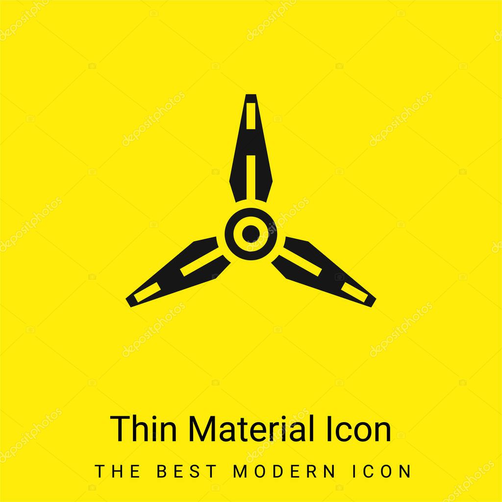 Blades minimal bright yellow material icon