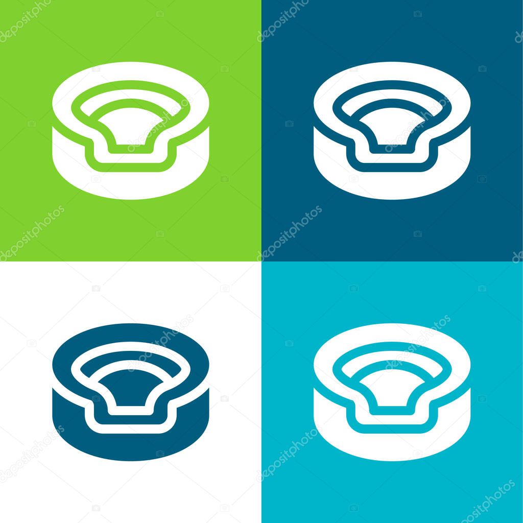 Animal Flat four color minimal icon set