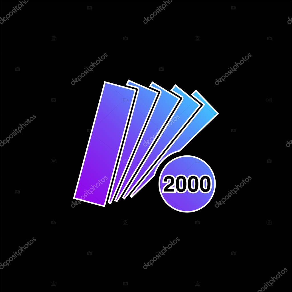 2000 Pieces Catalog blue gradient vector icon